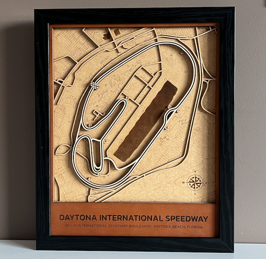 Daytona Motor Speedway 3D Wood Track Map
