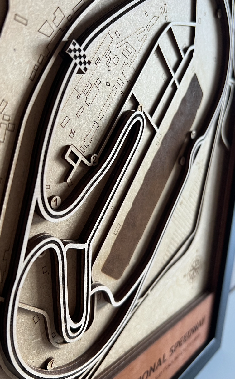 Daytona Motor Speedway 3D Wood Track Map