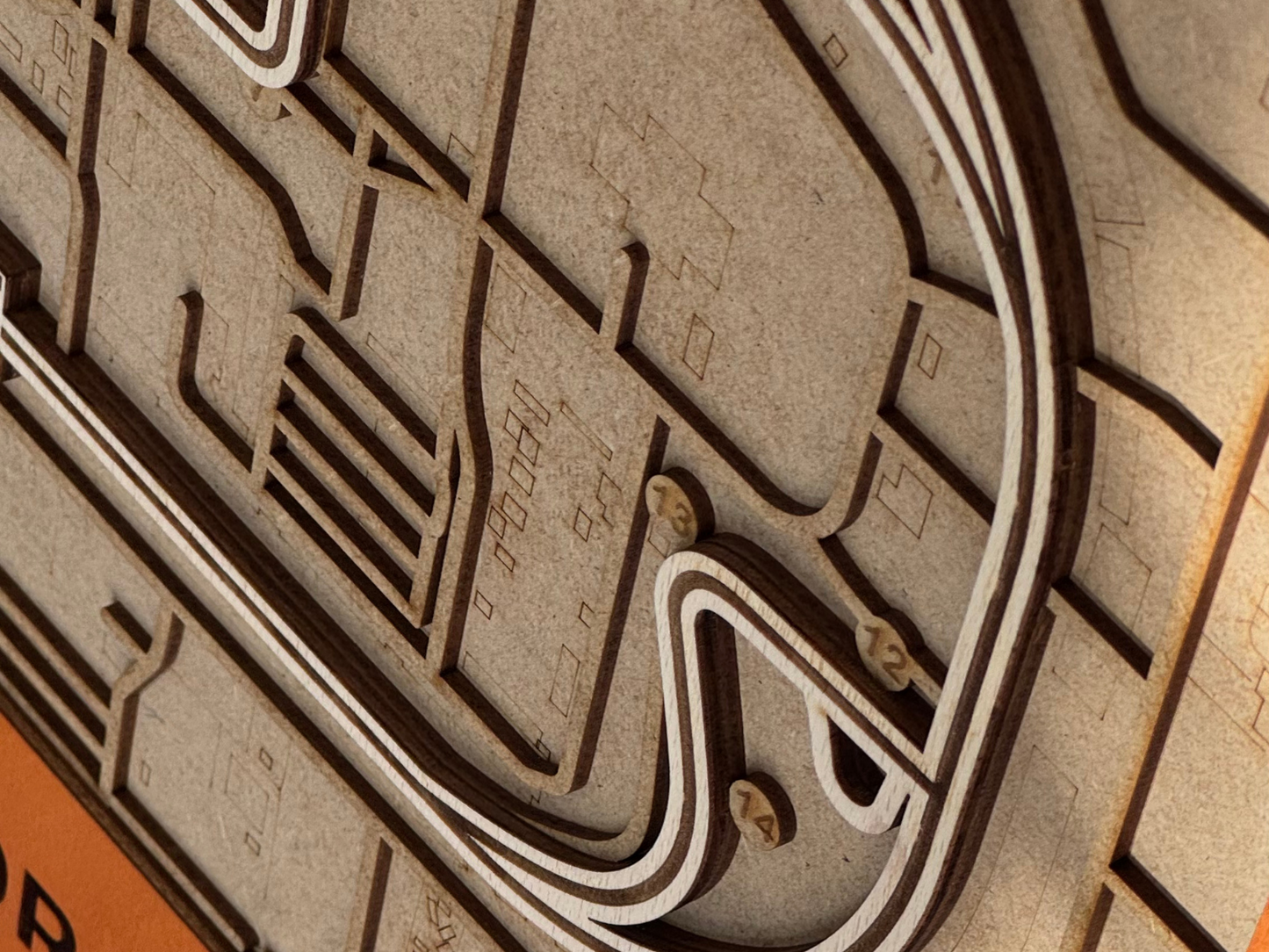 Indianapolis Motor Speedway 3D Wood Track Map