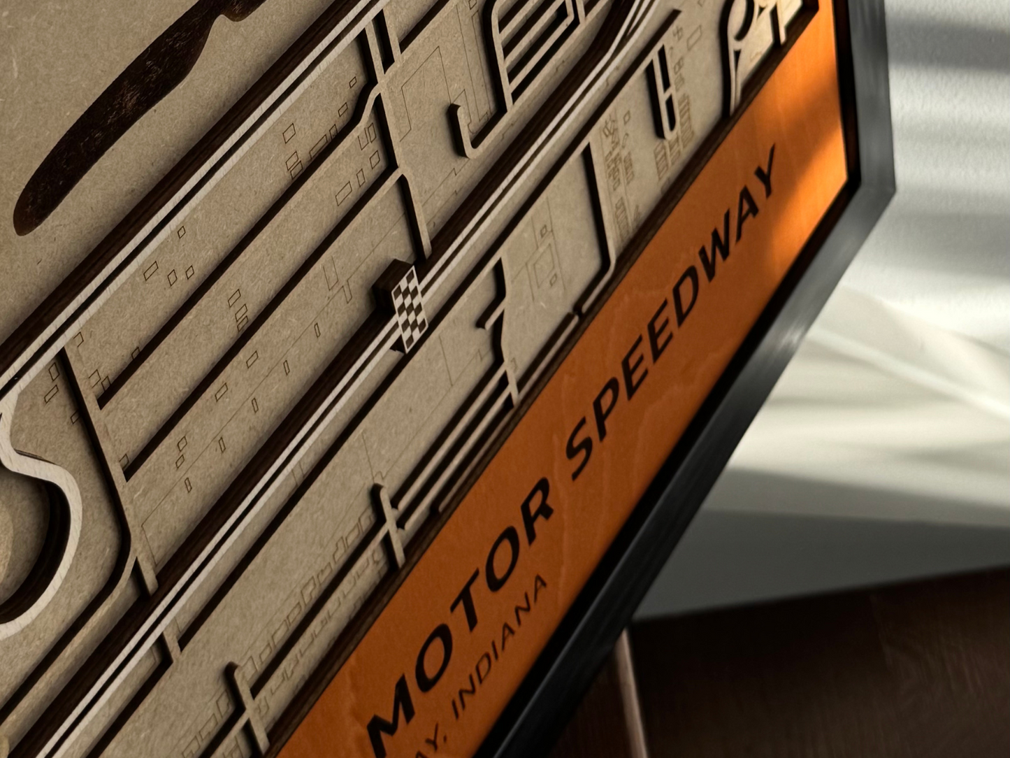 Indianapolis Motor Speedway 3D Wood Track Map