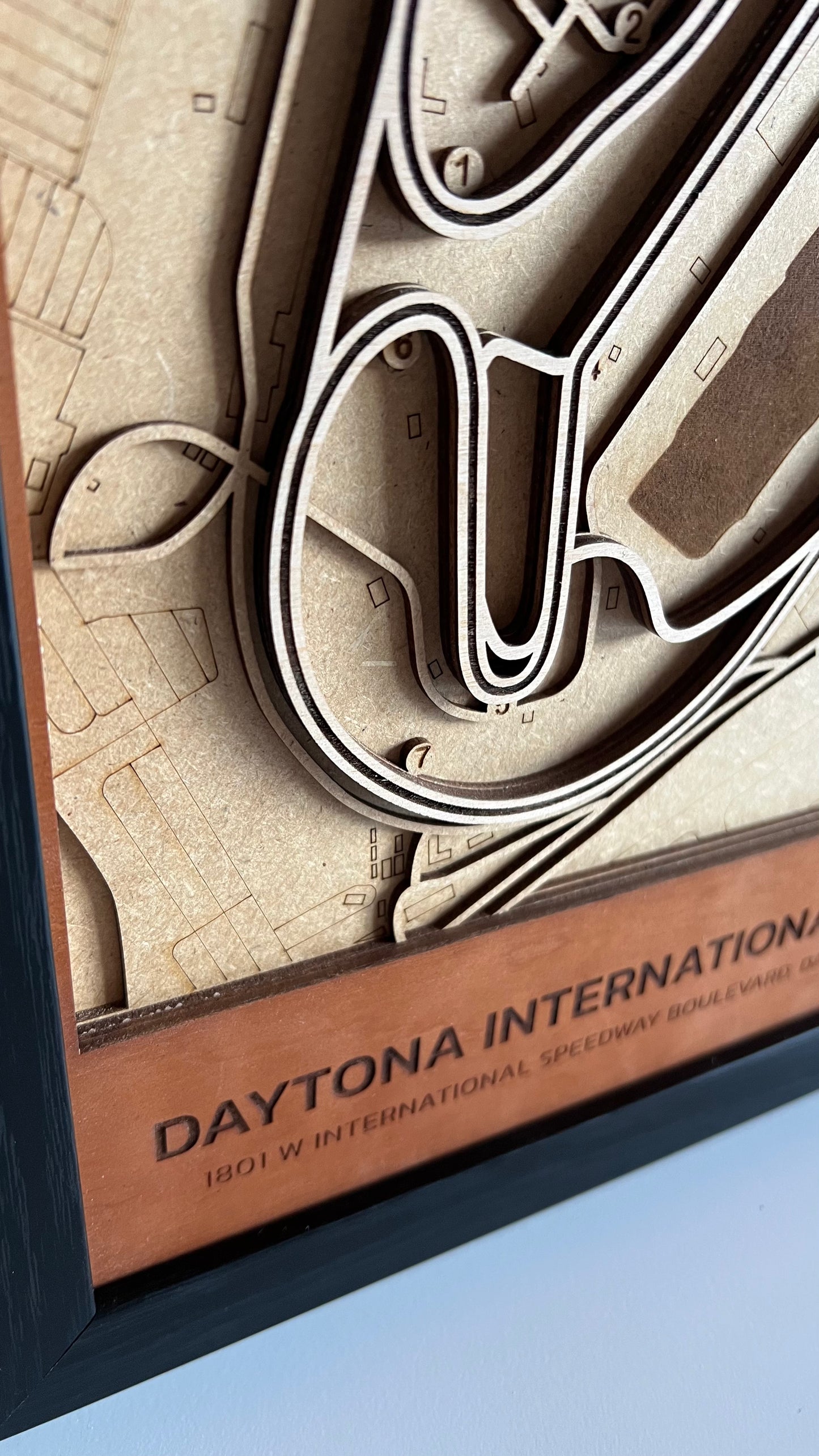 Daytona Motor Speedway 3D Wood Track Map