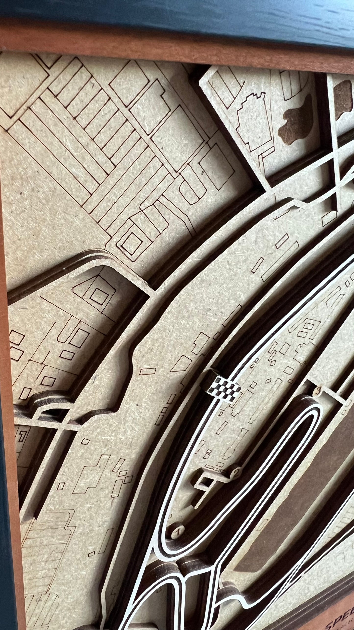 Daytona Motor Speedway 3D Wood Track Map