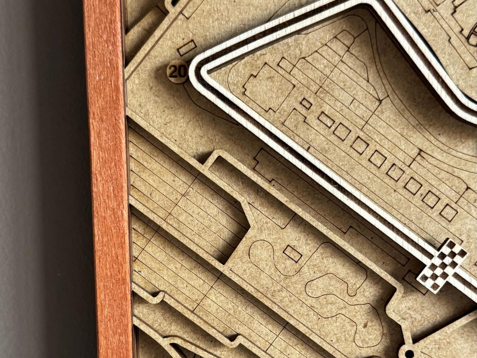 Circuit of the Americas 3D Wood Map