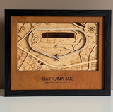 Daytona 500 Motor Speedway 3D Wood Track Map