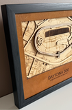 Daytona 500 Motor Speedway 3D Wood Track Map