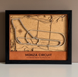 Monza Circuit Motor Speedway 3D Wood Track Map