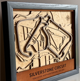 Silverstone Circuit Motor Speedway 3D Wood Track Map