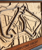 Silverstone Circuit Motor Speedway 3D Wood Track Map