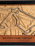 Silverstone Circuit Motor Speedway 3D Wood Track Map