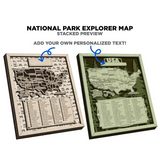 Wood National Parks Explorer Map With Trees