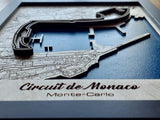 Monaco F1 Grand Prix Race Track 3D wood Map