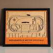 Indianapolis Motor Speedway 3D Wood Track Map