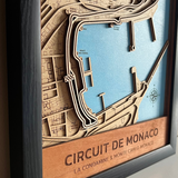 Monaco Grand Prix 3D wood Map