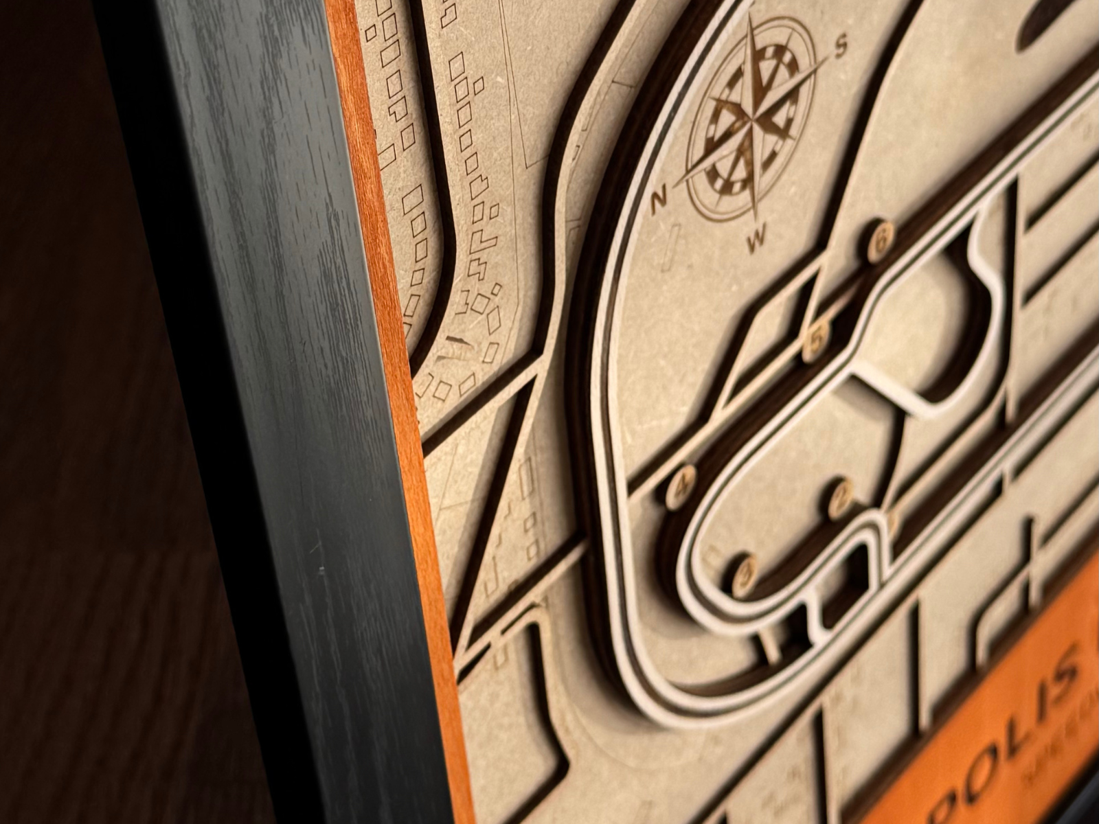Indianapolis Motor Speedway 3D Wood Track Map