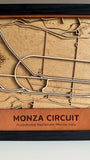 Monza Circuit Motor Speedway 3D Wood Track Map