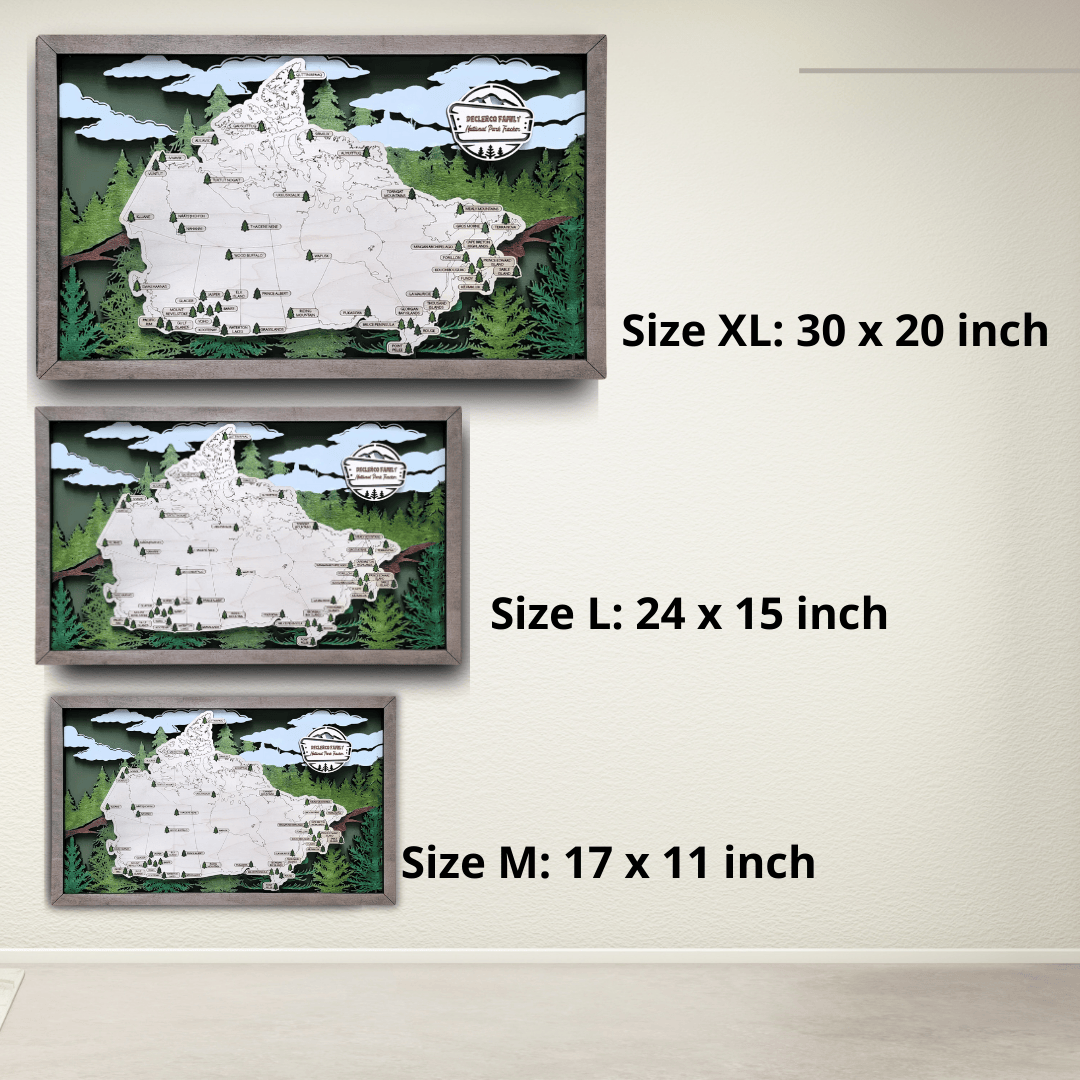 3D Canadian National Parks Travel Map