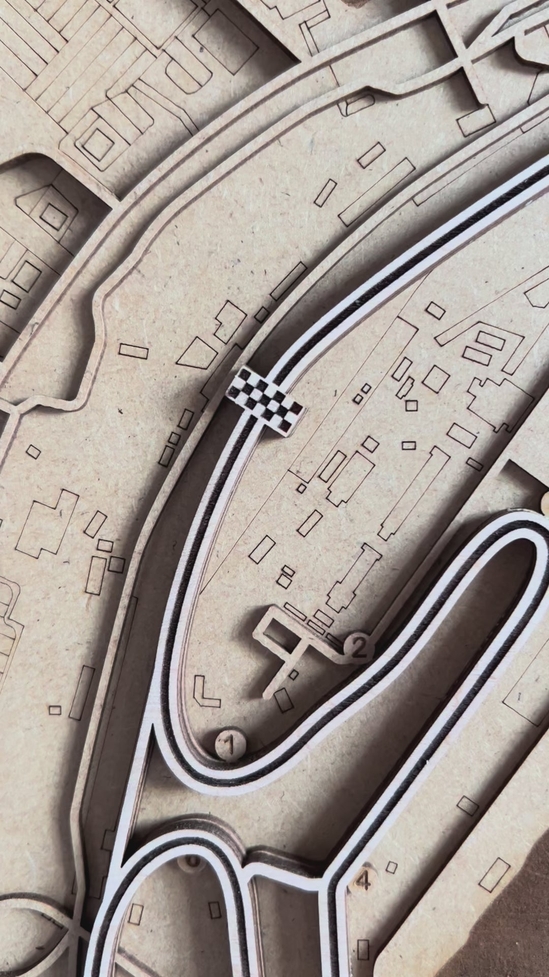 Daytona Motor Speedway 3D Wood Track Map
